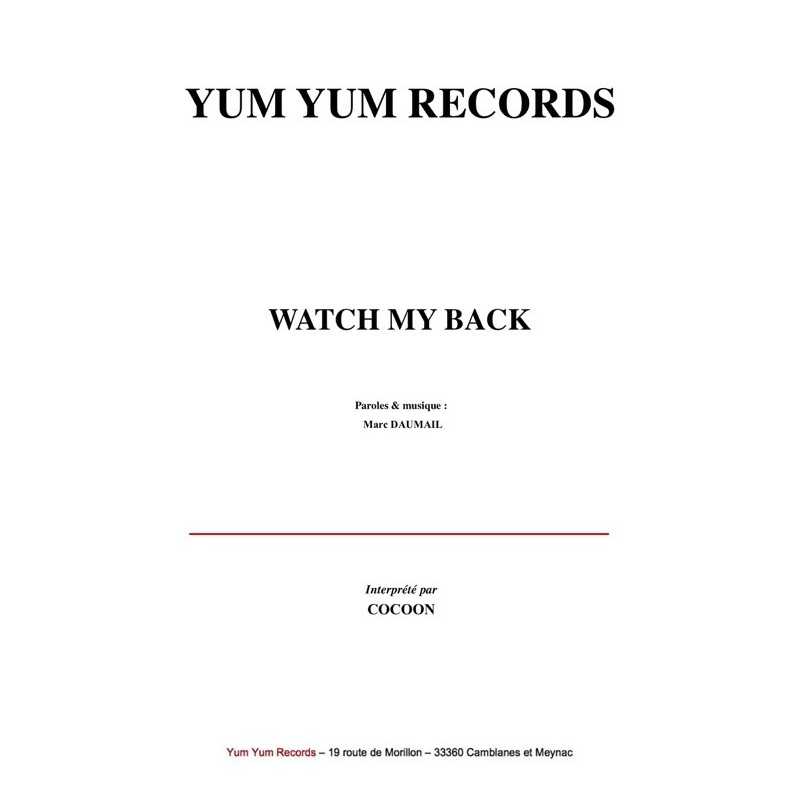 Sheet music WATCH MY BACK COCOON pdf