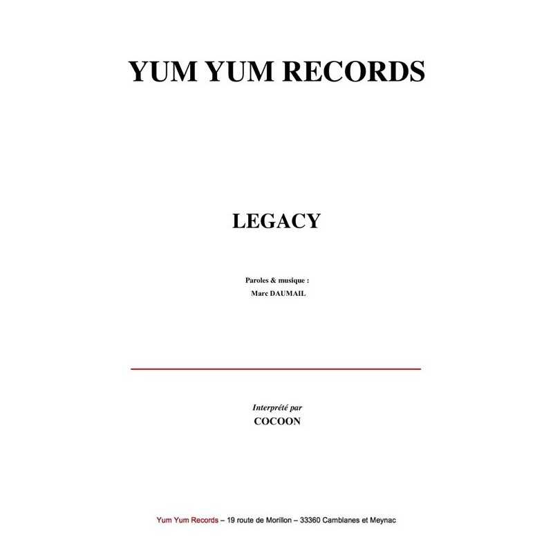 Sheet music LEGACY COCOON pdf