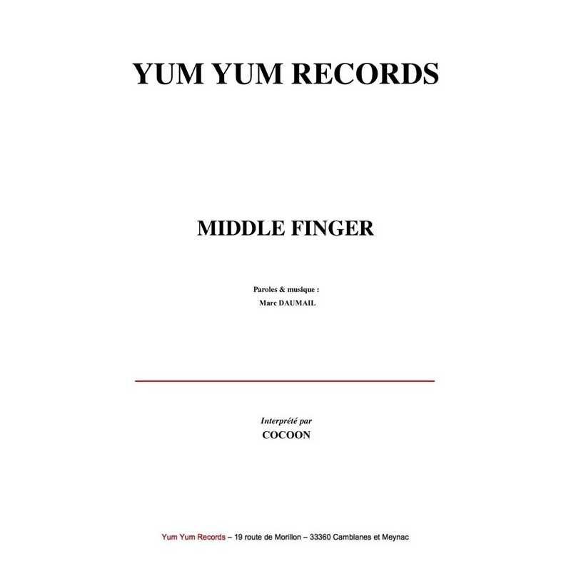 Sheet music MIDDLE FINGER COCOON pdf