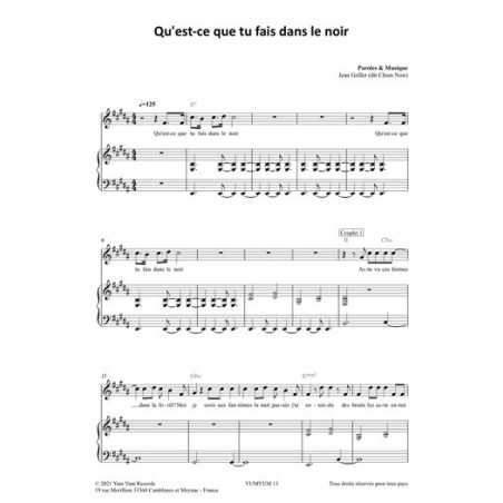 QU'EST-CE QUE TU FAIS DANS LE NOIR