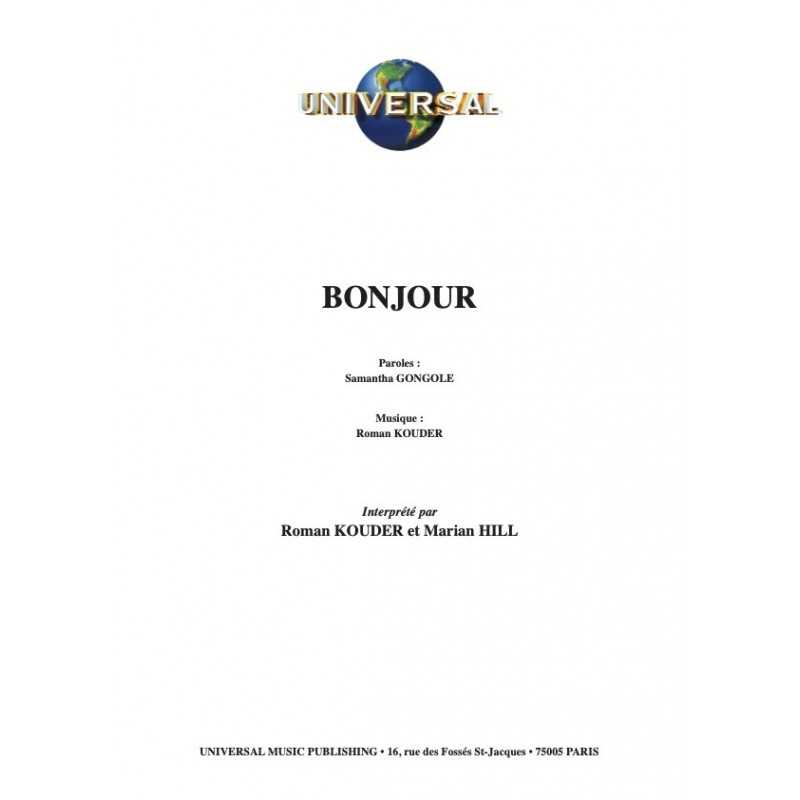 Partition BONJOUR Roman KOUDER