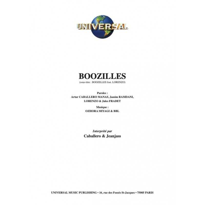 Partition BOOZILLES Caballero & JeanJass