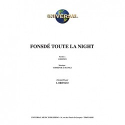 Partition FONSDÉ TOUTE LA NIGHT LORENZO