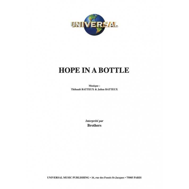 Partition HOPE IN A BOTTLE BROTHERS