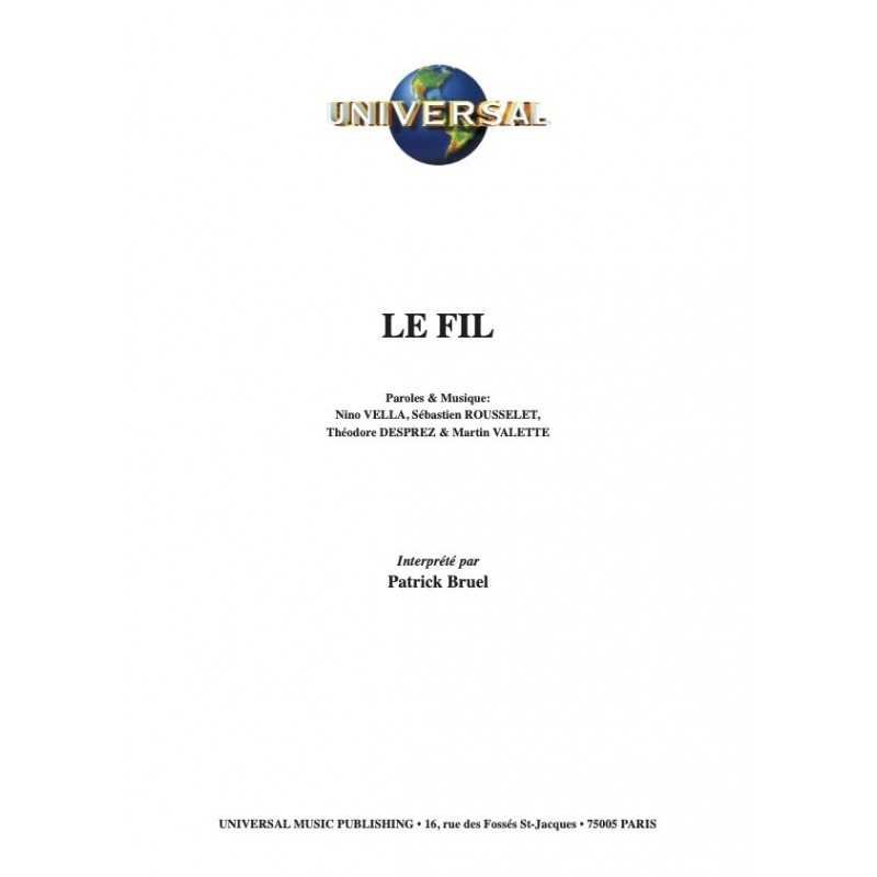 Partition LE FIL Patrick Bruel