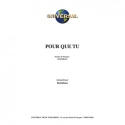 Partition POUR QUE TU BOOMBASS