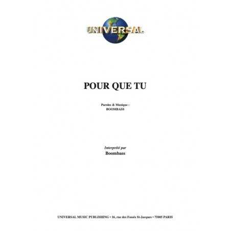 POUR QUE TU