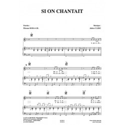 Sheet music SI ON CHANTAIT Julien CLERC