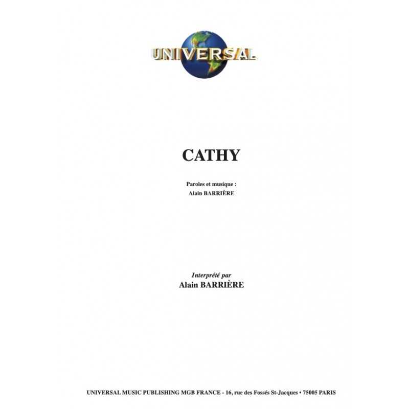 Sheet music CATHY Alain Barrière