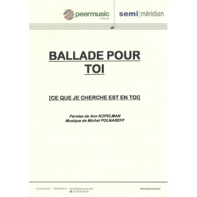BALLADE POUR TOI