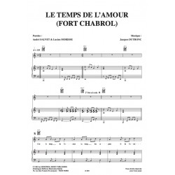 LE TEMPS DE L'AMOUR (FORT CHABROL) Partition Françoise HARDY