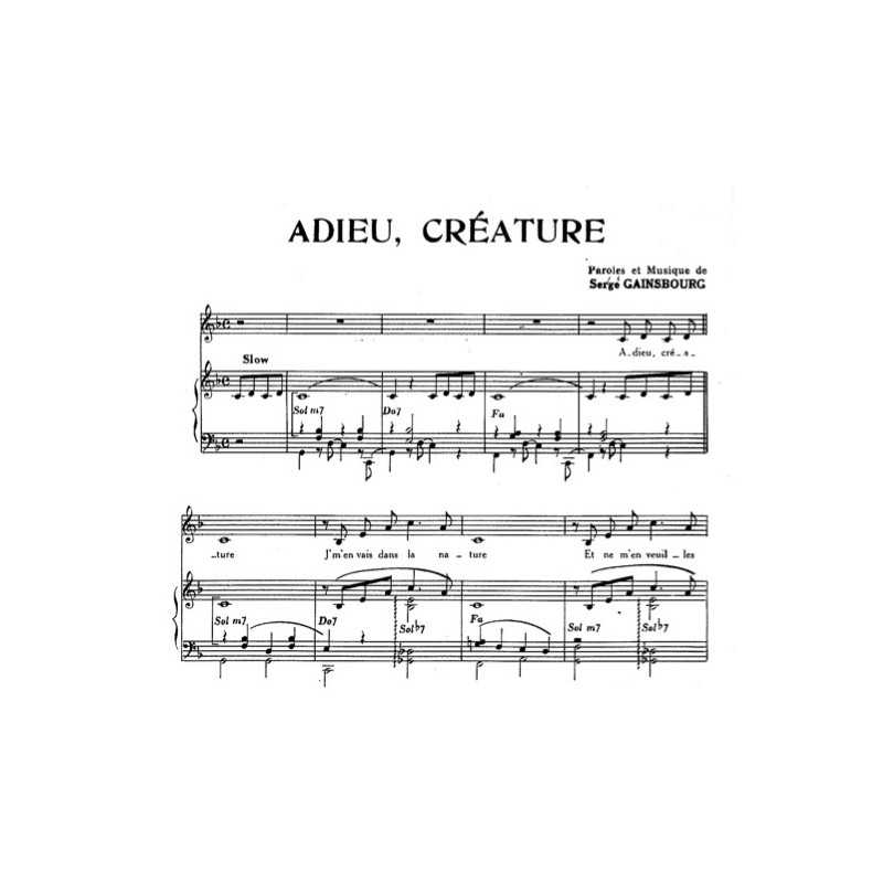 ADIEU, CRÉATURE