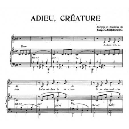 ADIEU, CRÉATURE