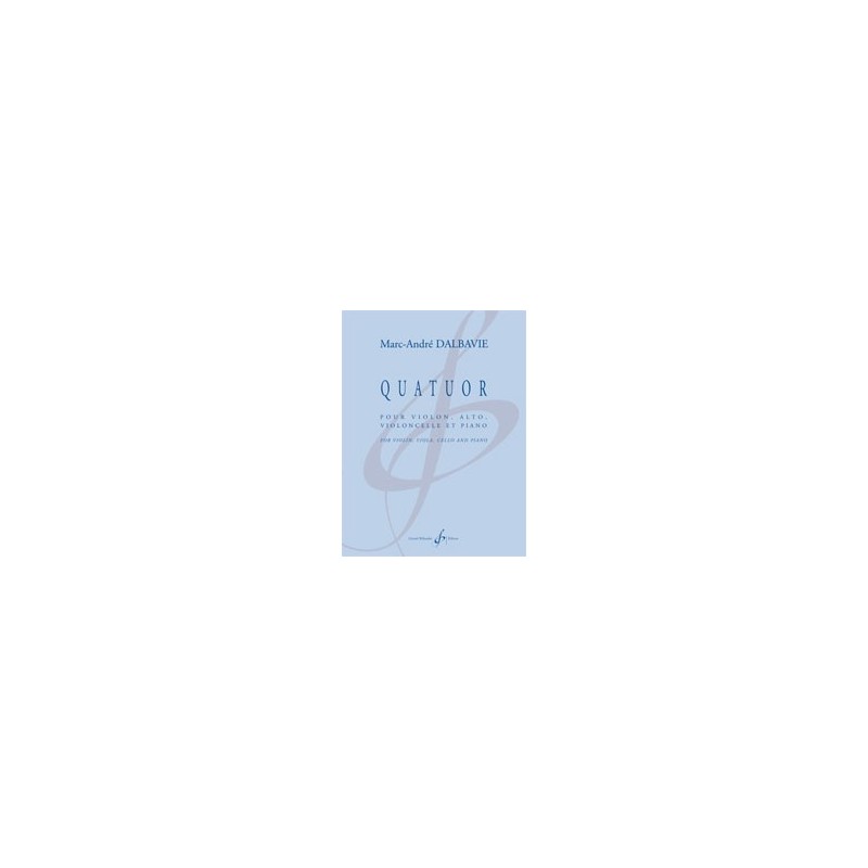 Partition QUATUOR Marc-André DALBAVIE
