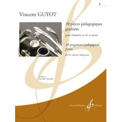 Partition 10 PIÈCES PÉDAGOGIQUES GRADUÉES VOLUME 2 Vincent GUYOT