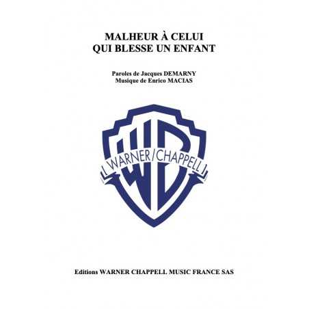 MALHEUR À CELUI QUI BLESSE UN ENFANT