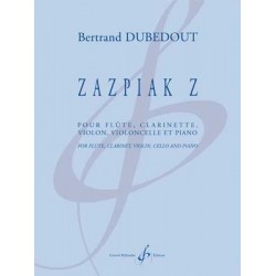 Partition ZAZPIAK Z Bertrand DUBEDOUT