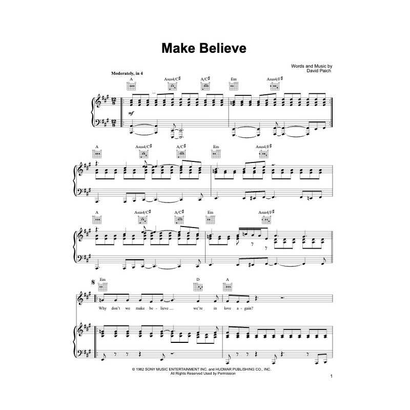 Partition MAKE BELIEVE Toto