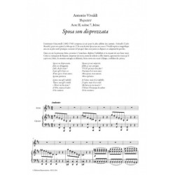 Sheet music SPOSA SON DISPREZZATA Vivaldi