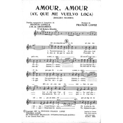Sheet music AMOUR AMOUR Luis Mariano
