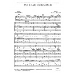 Partition SUR UN AIR DE ROMANCE Maurice Larcange