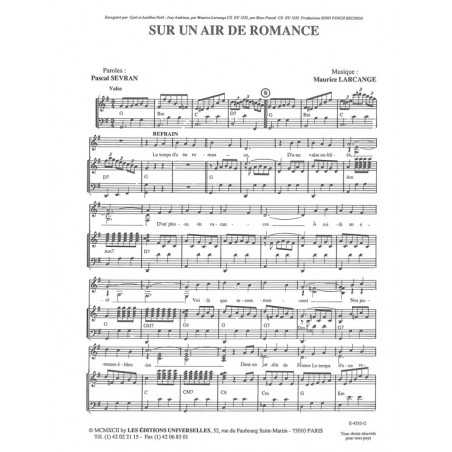 SUR UN AIR DE ROMANCE