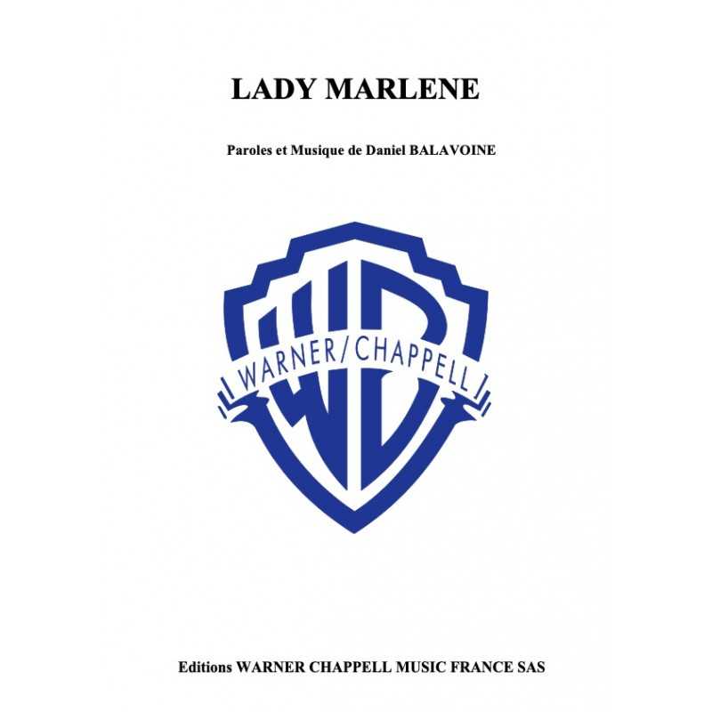 Sheet music LADY MARLÈNE Daniel BALAVOINE