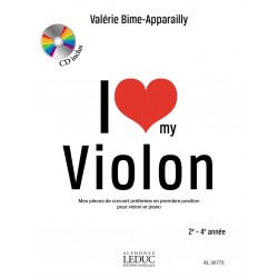 Songbook I LOVE MY VIOLON (+CD) Valérie Bime-Apparailly