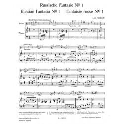 Partition RUSSIAN FANTASY NO. 1 IN A MINOR (Violon et piano)