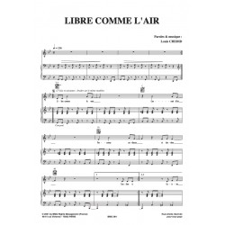 Sheet music LIBRE COMME L'AIR Louis Chedid