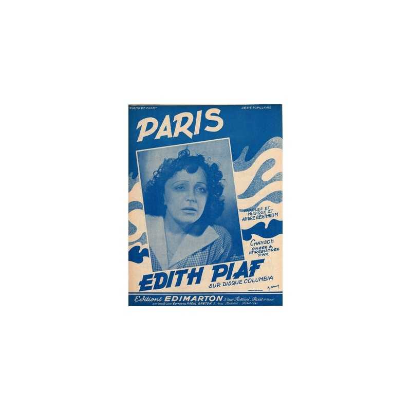 Partition PARIS Edith Piaf PDF