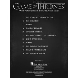 Songbook GAME OF THRONES Ramin Djawadi