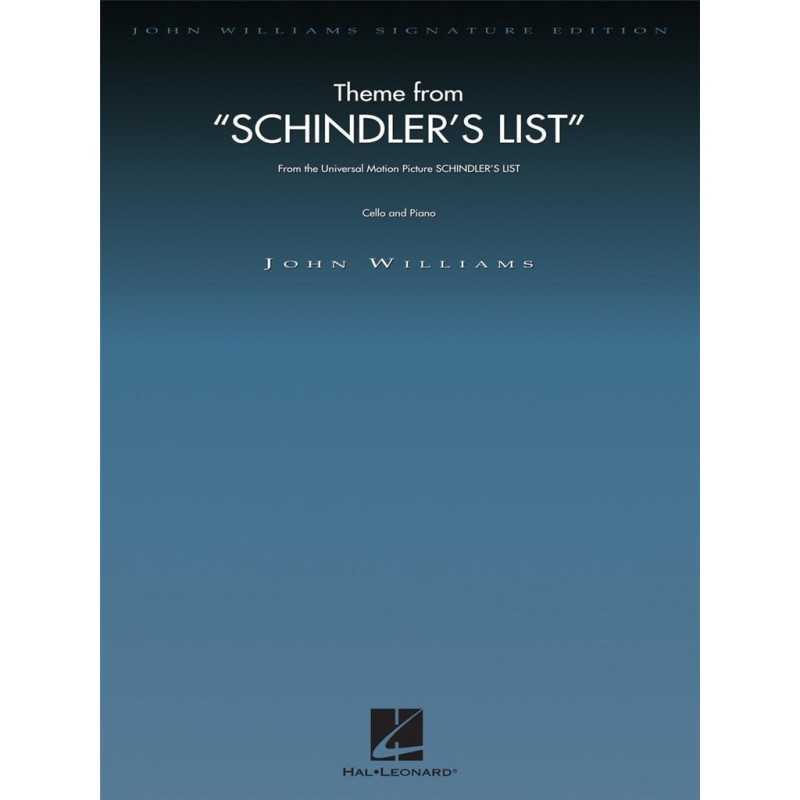 Partition THEME FROM SCHINDLER'S LIST (VIOLONCELLE) John Williams