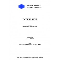 Sheet music INTERLUDE Barbara Pravi