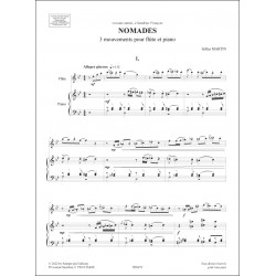 Sheet music NOMADES (FLÛTE) Gilles MARTIN