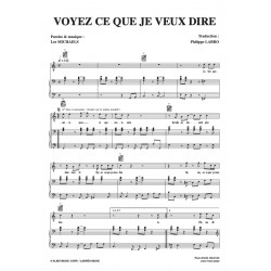 Partition VOYEZ CE QUE JE VEUX DIRE Johnny HALLYDAY