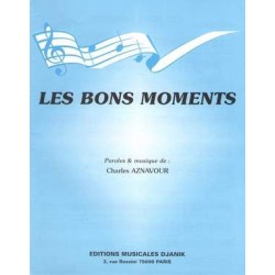 Partition LES BONS MOMENTS Charles AZNAVOUR PDF