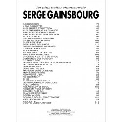 Partition GRANDS INTERPRÈTES  SERGE GAINSBOURG