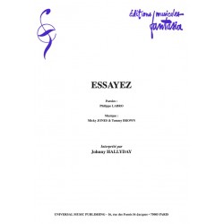 Sheet music ESSAYEZ Johnny Hallyday
