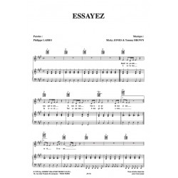 Sheet music ESSAYEZ Johnny Hallyday