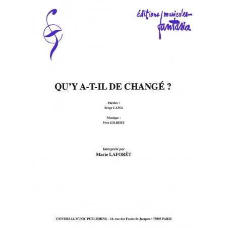 QU'Y A-T-IL DE CHANGÉ ?