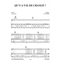 Sheet music QU'Y A-T-IL DE CHANGÉ Marie Laforêt