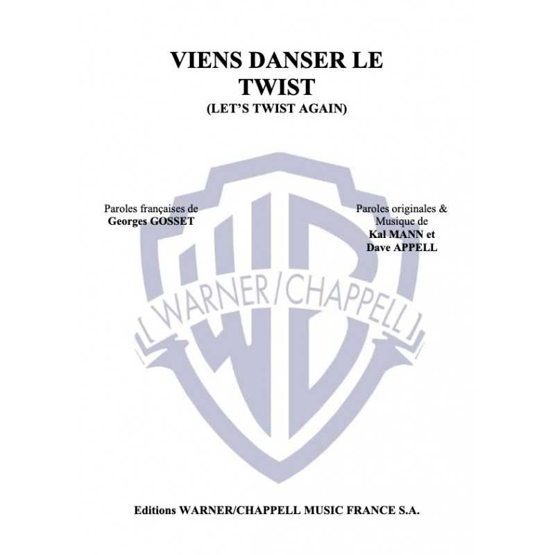 Sheet music VIENS DANSER LE TWIST (LET'S TWIST AGAIN) Johnny Hallyday
