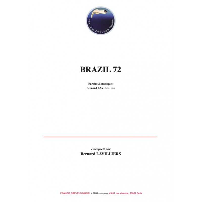 Sheet music BRAZIL 72 Bernard LAVILLIERS