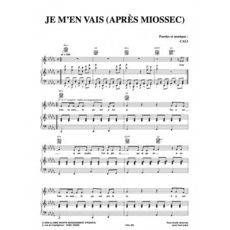 JE M'EN VAIS (APRÈS MIOSSEC)