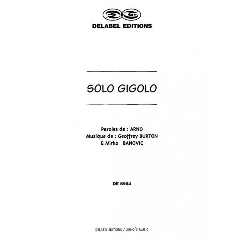 Partition SOLO GIGOLO ARNO