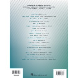 Songbook CHART HITS OF 2021-2022 (EASY PIANO)