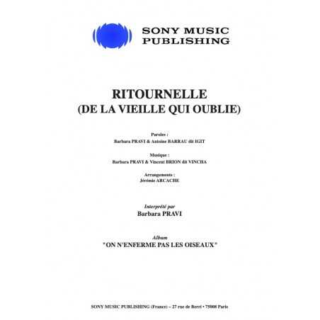 RITOURNELLE (DE LA VIEILLE QUI OUBLIE)