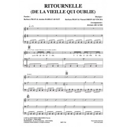 Partition RITOURNELLE (DE LA VIEILLE QUI OUBLIE) Barbara Pravi