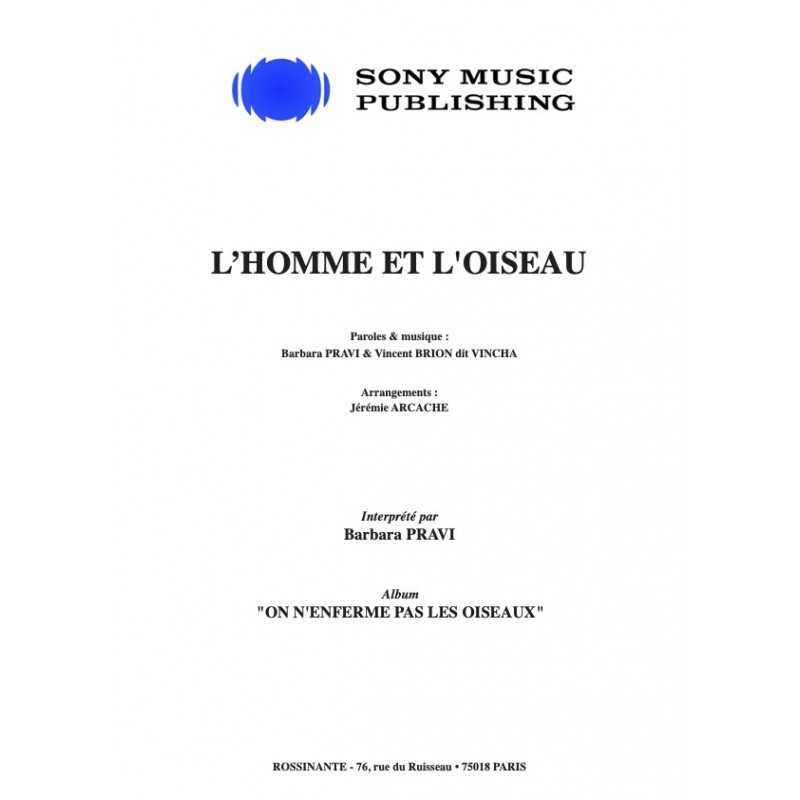 Partition L'HOMME ET L'OISEAU Barbara Pravi